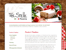 Tablet Screenshot of pizzeriatrestelle.com